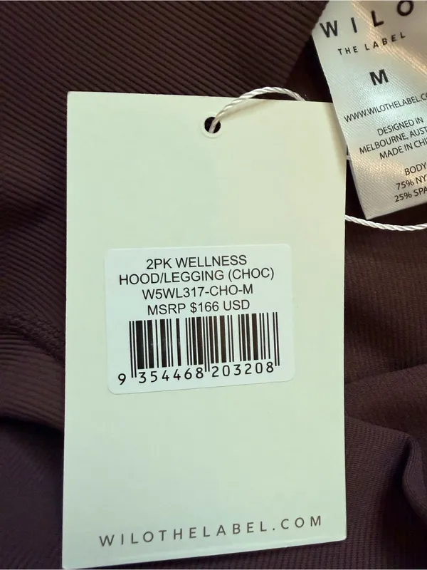 Wilo The Label Brown Hoodie & Ribbed Leggings Medium Relaxed Fit Lounge Set NWT - Image 12