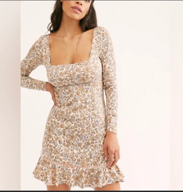 Ivory Floral Mini Dress - Image 2