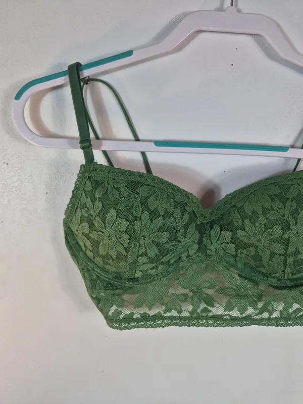 Pink Victoria's Secret Lace Push Up Bralette - Image 2