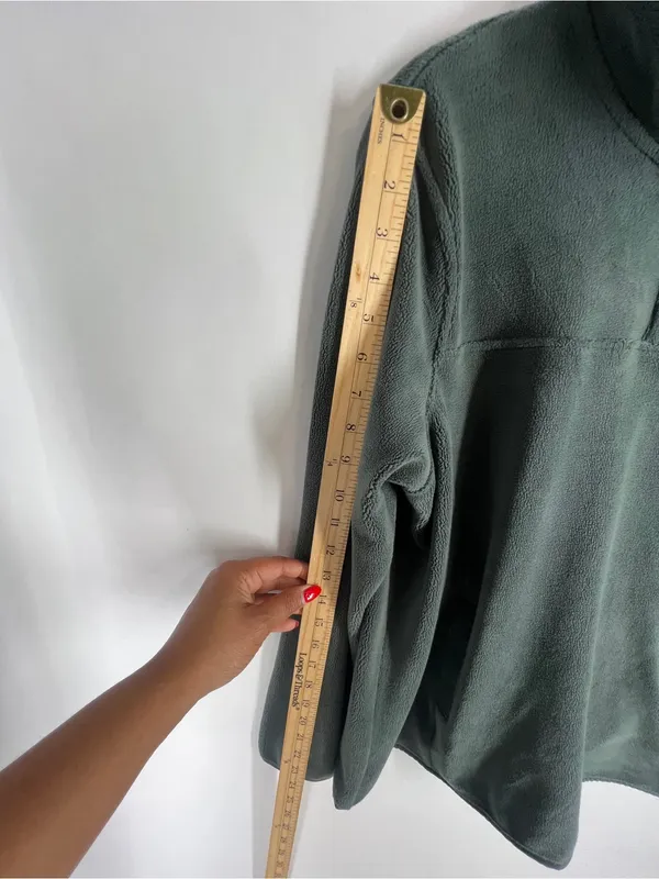 Green Snap-Placket‎ Fleece Pullover - Image 12