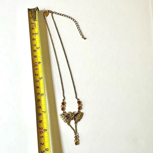 Cookie Lee butterfly beaded pendant necklace - Image 6
