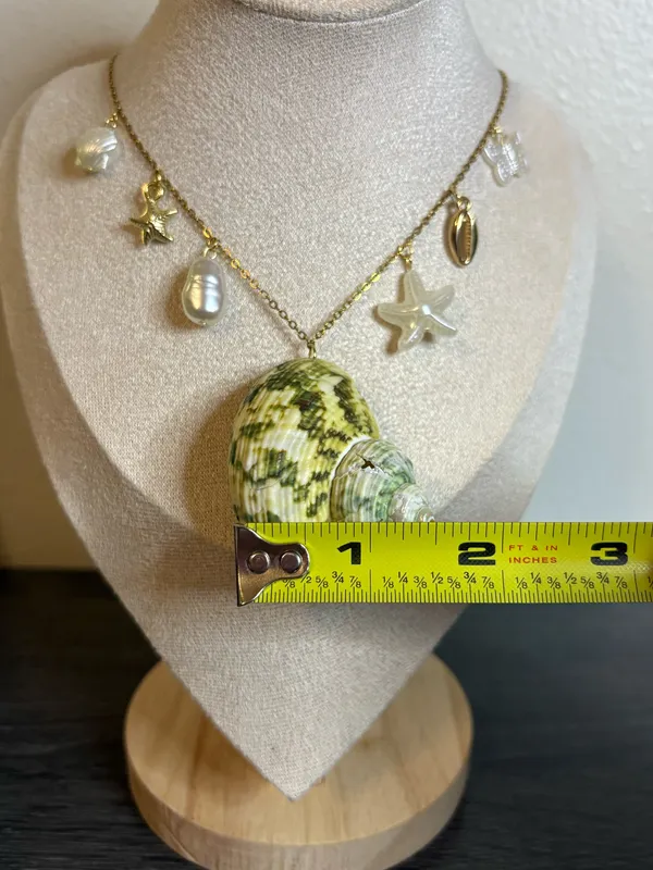 Handmade Gold Beachy Charm Necklace | Waterproof & Tarnish Resistant - Image 6