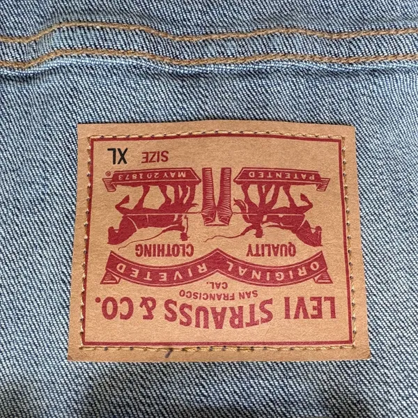 Levis Trucker Jacket XL Blue Denim Button Front Classic Pockets Workwear Western - Image 8