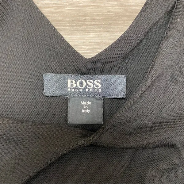 BOSS Hugo Boss Black V Neck Sleeveless Tank Top Size 6 - Image 4