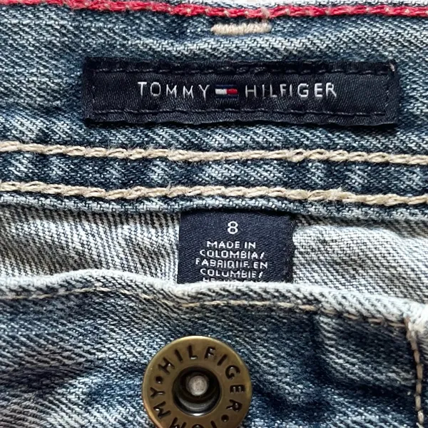 TOMMY HILFIGER Women’s High Rise Bootcut Blue Denim Jeans 8 Long - Image 9
