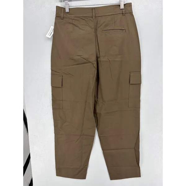 Old Navy Womens Taylor Straight Trouser Extra High Rise Cargo Brown S Petite - Image 3