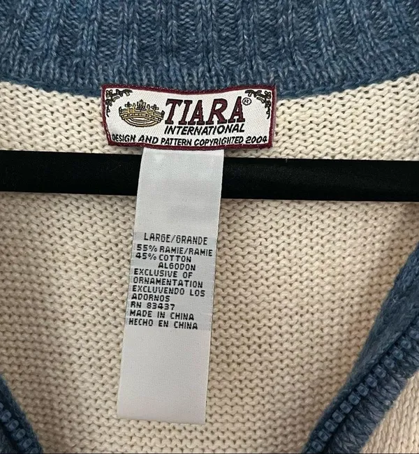 Tiara International Vintage Ribbed Spring Knit Cardigan Cottagecore Cableknit - Image 8