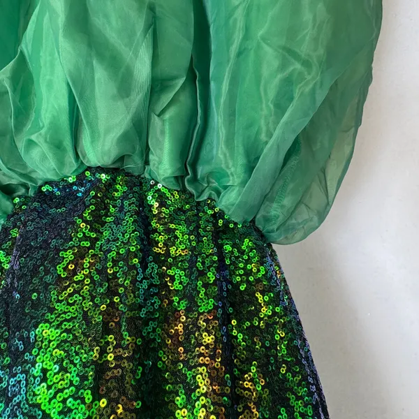 FUNNA Green Sequin Mermaid Tail Costume Maxi Skirt NWT XL - Image 6
