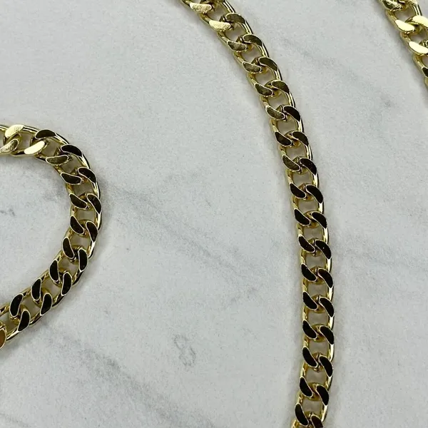 Gold Tone Flat Chain Link Purse Handbag Replacement Strap 46" ✨ - Image 8