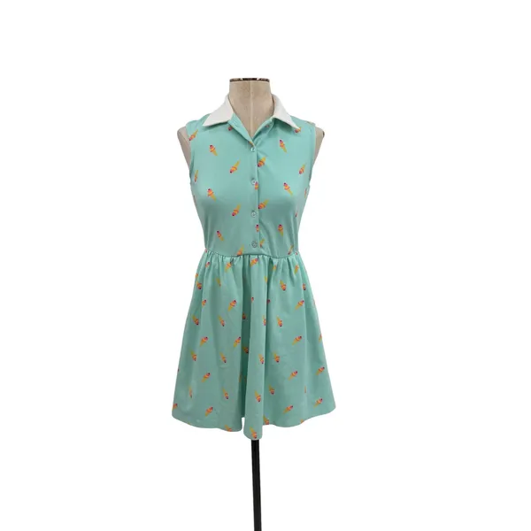 Unique Vintage Josie Ice Cream Print Sleeveless Fit Flare Dress‎ Blue Size Small - Image 3