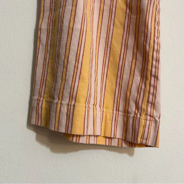 Anthropologie Maeve The Colette Cropped Wide Leg Linen Blend Striped Pants 27 - Image 6