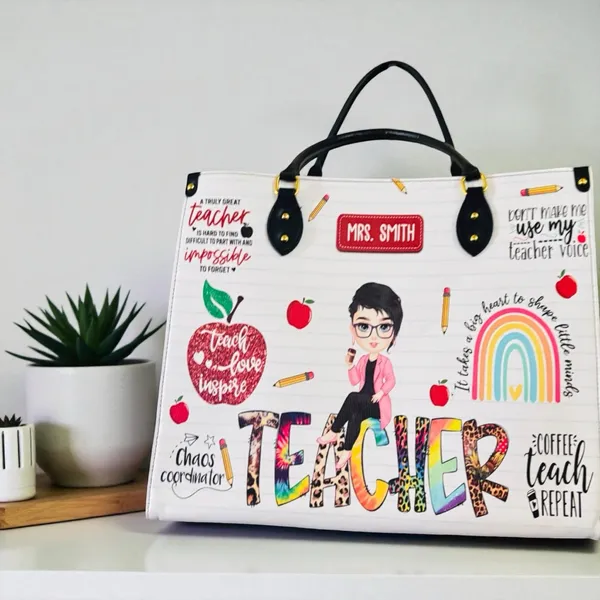 Teachers boutique handbag White - Image 4