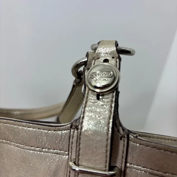 Coach Y2k Madison Gold Leather Tote Bag Purse Top Handle Satchel‎ - Image 6