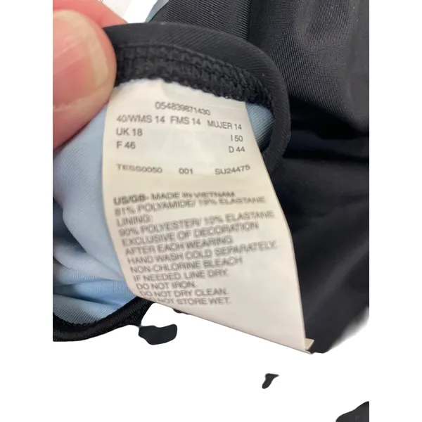 Nike NX Womens Black One-Piece Performance Swimsuit Size 14 SKU 8510 - Image 9