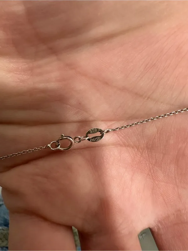 Double Heart Pendant Necklace in Silver - Image 5