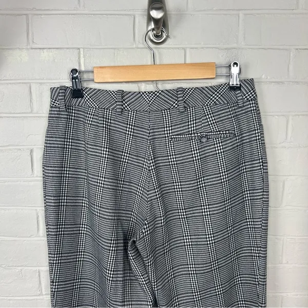 Calvin Klein Black White Houndstooth Plaid Modern Fit Trouser Pants Size 4 - Image 9
