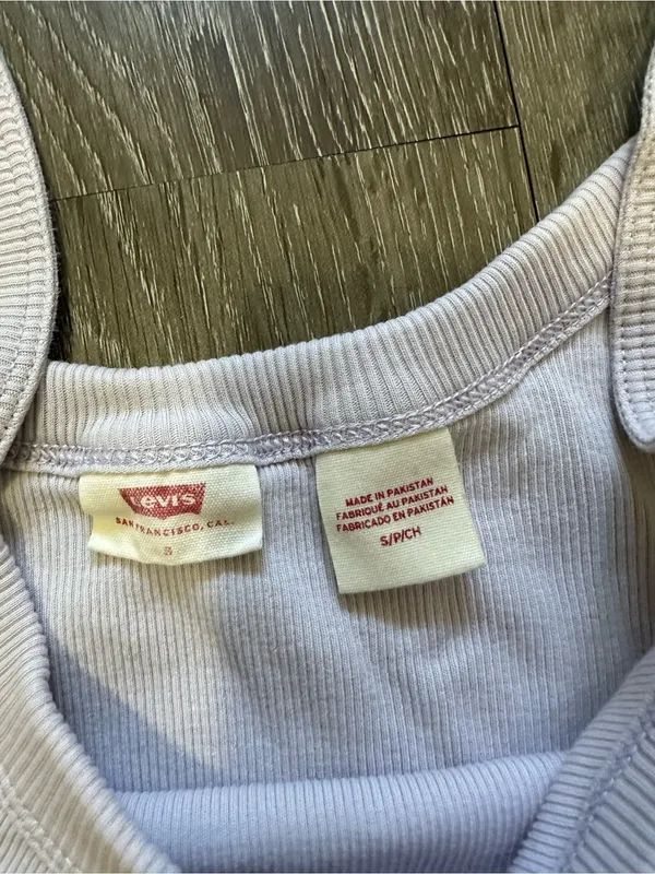Levi's Ribbed Tank Top - Light Cream - Image 4