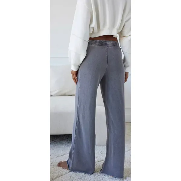 Urban Outfitters Out From Under Washed Black Crossover V-Waist‎ Wide Leg pants - Image 5