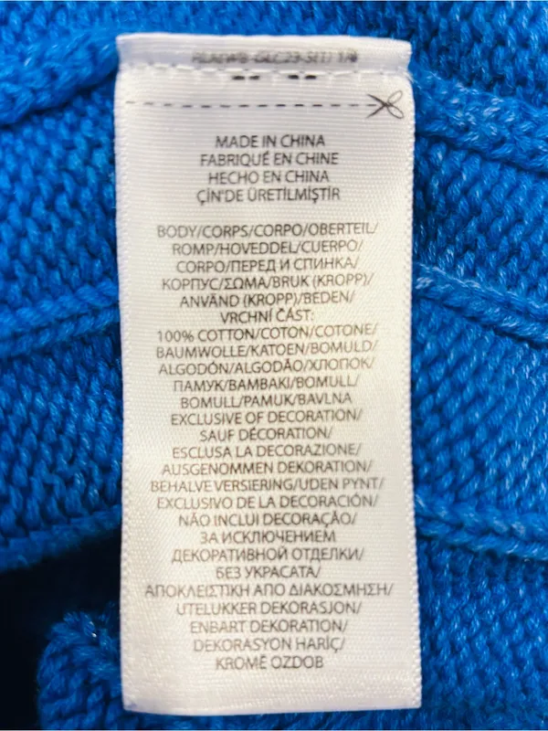 Polo Ralph Lauren blue sunwashed classic cotton cable knit crewneck sweater. XS - Image 6