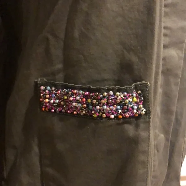 A New Day Beaded Pocket Military-Style Jacket (S) - Image 3