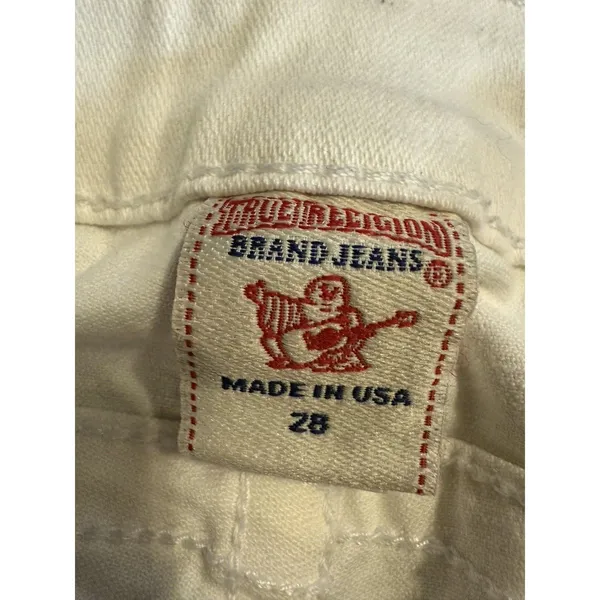 True Religion Women's Jodie White Pants Size 28 Flap‎ Back Pockets - Image 4