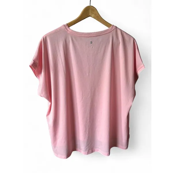 Active Top Ideology High-Low Baby Pink Mesh Athleisure Pilates Barre Gorpcore LG - Image 6