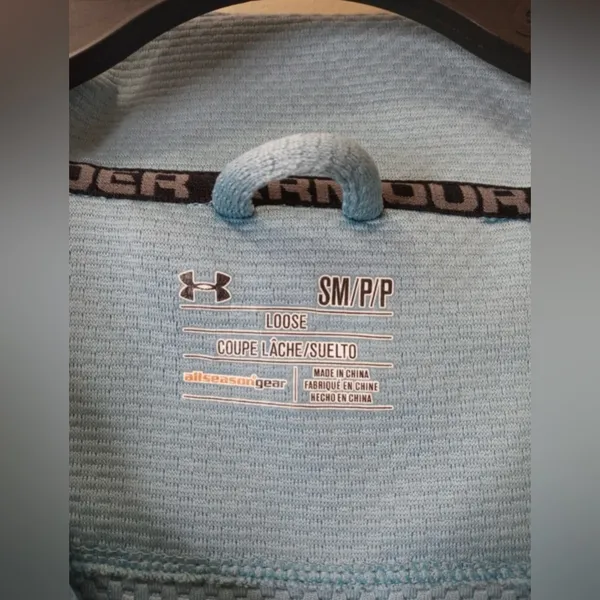 Under Armour AllSeasonGear 1/4 Zip Pullover Sweatshirt Small‎ Blue - Image 11