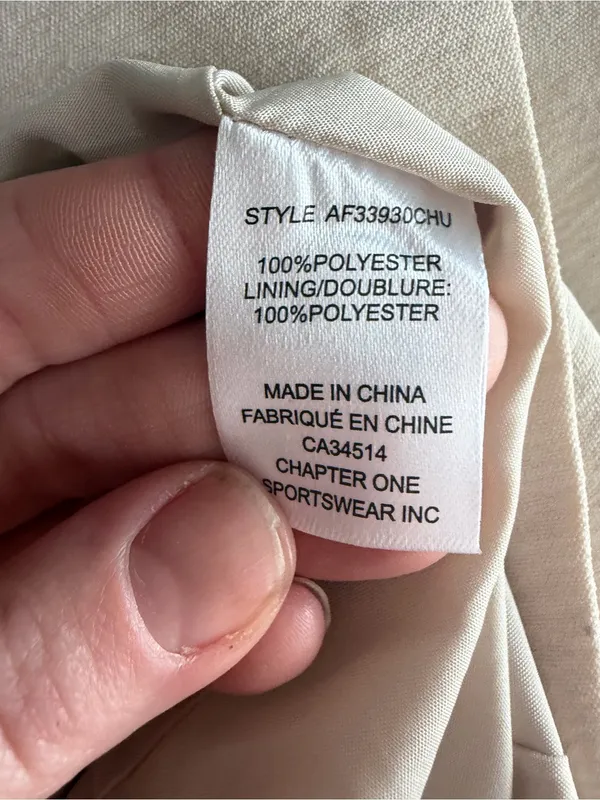 NWT Joie lightweight, open cream blazer subtle crinkle-texture notched lapel SM - Image 9