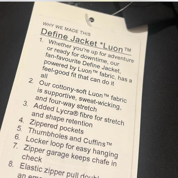 Lululemon Define Jacket Size 8 - Image 4