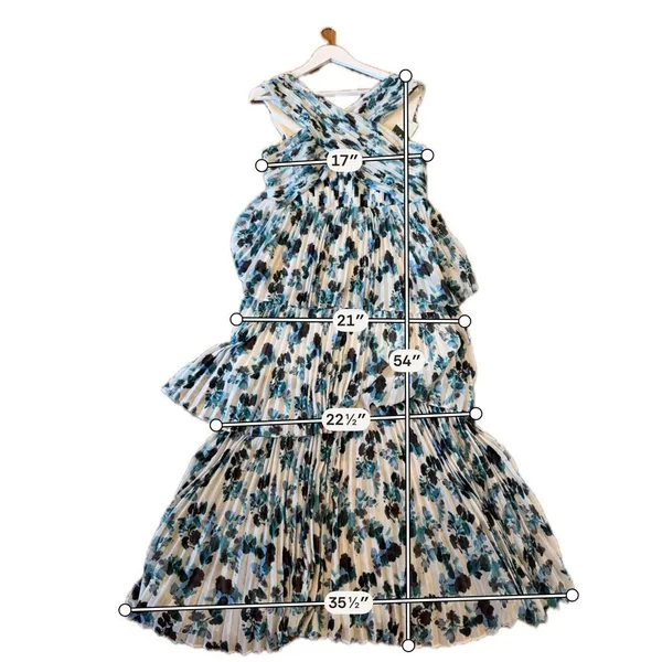 Tuckernuck NWT blue bluebell Gwen dress tiered maxi size M - Image 7