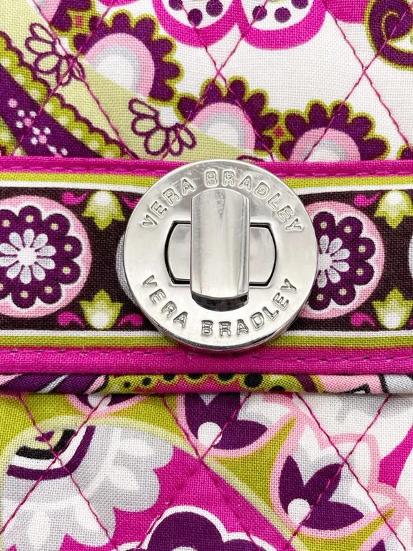 Vera Bradley Julia Crossbody Very Berry Paisley Pink Purple Quilted Retired Bag - Image 10