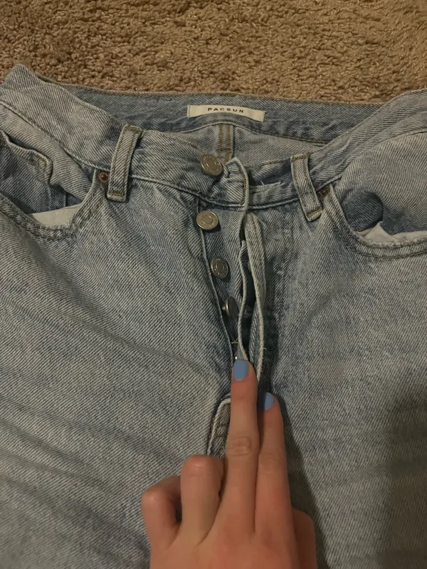 PacSun Light Wash Jeans High-Rise Straight Leg - Image 3
