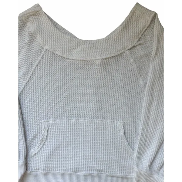 Free People‎ We The Free Westend Thermal Top White Women's Size Medium - Image 3