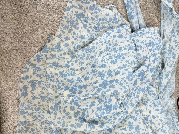 NWT Birdy Grey Women’s Grace Chiffon Maxi Dress with Slit Blue Dreamy Ditsy XXL - Image 13