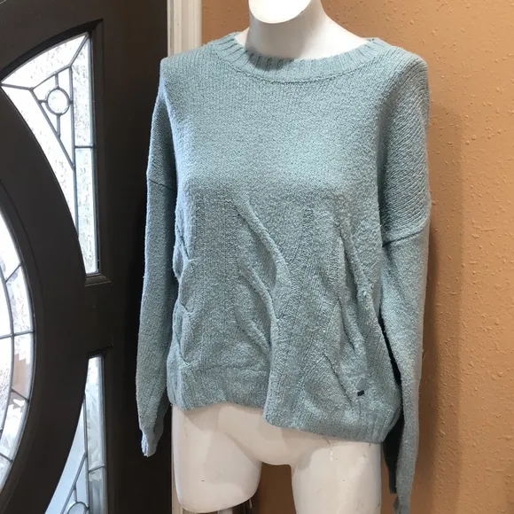 Hollister light blue pullover knit sweater - Image 2