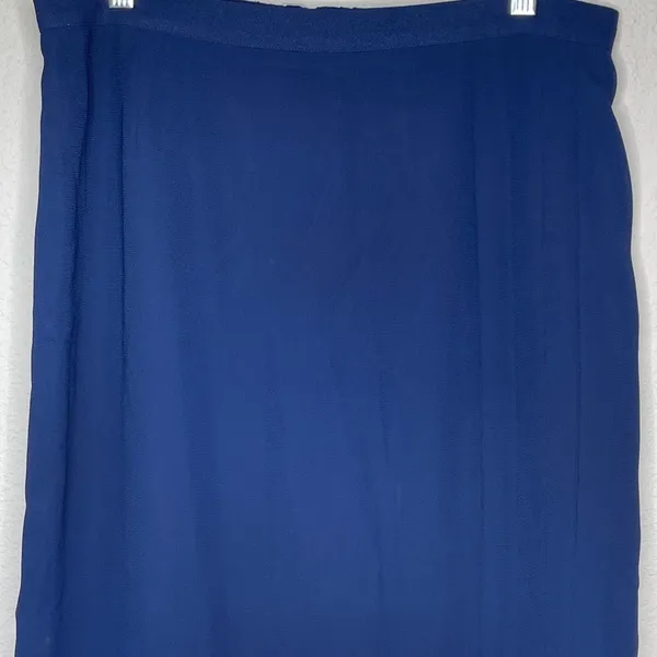Vintage Blue Polyester Skirt‎ Size 12 - Image 4