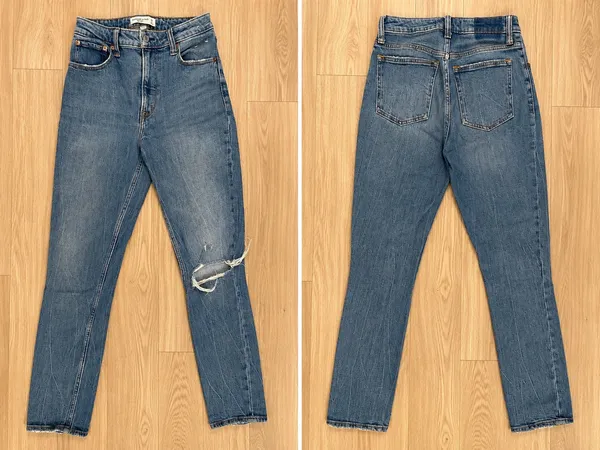 Abercrombie & Fitch Women's High Rise Curve Love Skinny Distressed Jeans 26 - Image 2