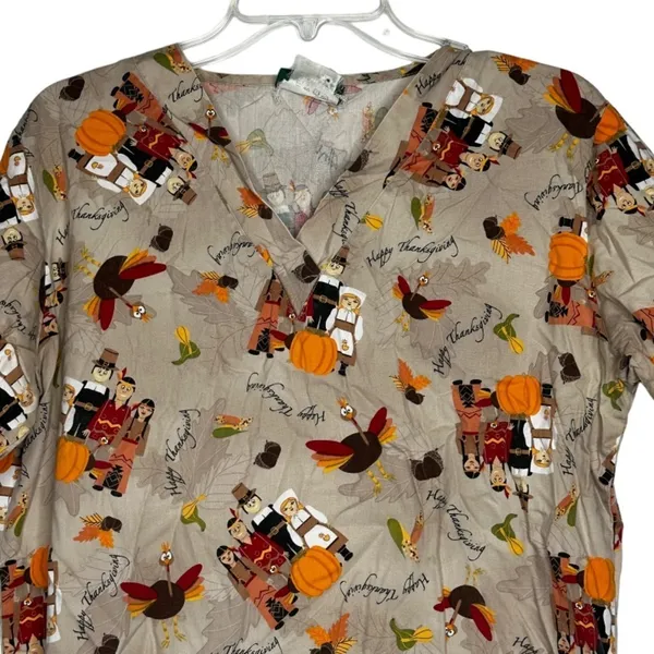UA Scrubs Thanksgiving‎ Scrub Shirt - Image 2