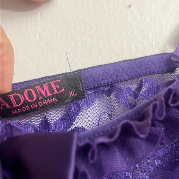 Purple Lace Chemise Babydoll XL - Image 4