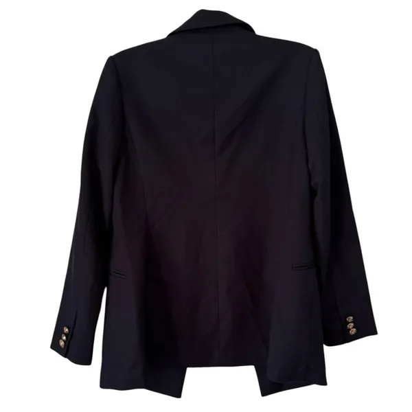 NWT French Connection Oversized Navy Blue Blazer Gold Buttons Size XS - Image 6