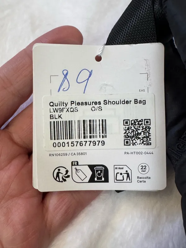 Lululemon Quilted Pleasures Shoulder Bag – Black – NWT - Image 2
