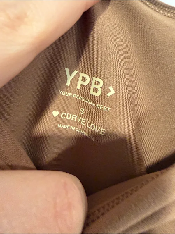 Colorblock YPB Abercrombie and Fitch Active Leggings‎ in Brown and Tan - Image 2