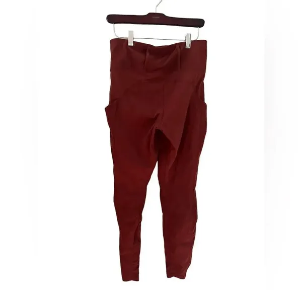 Athleta Trekkie Hybrid Crop Tight Cognac Brown Hiking Trail Pants 6 - Image 4