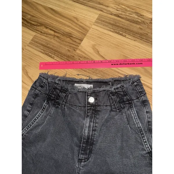 Garage Jeans Women's 9‎ Black High Rise Frayed Waist Skinny Stretch Denim Pants - Image 8
