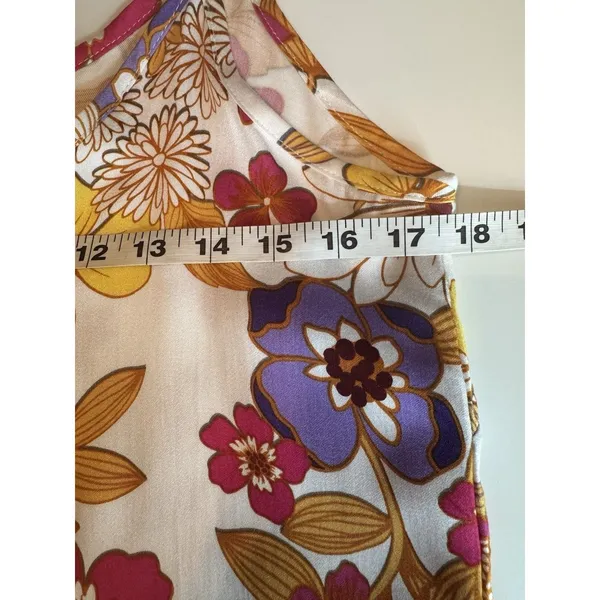 Cynthia Rowley Floral Summer Spaghetti Strap Tank Top Boho Festival Sz Small NWT - Image 8