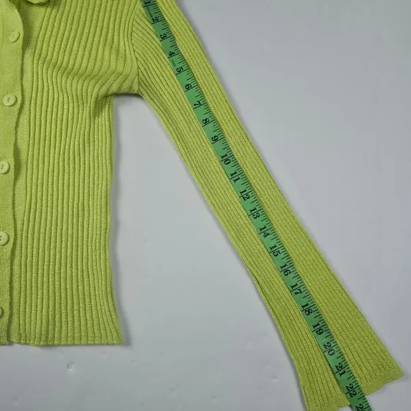 ASOS DESIGN sweater with collar in‎ green Women's size 2 - Image 9