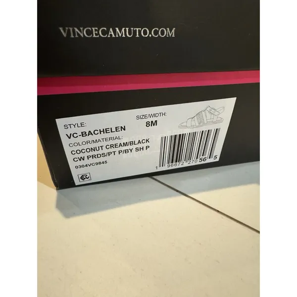 Vince Camuto Bachelen Leather Square Toe Gladiator Sandal Coconut Cream Size 8 - Image 10
