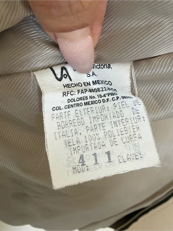 Vintage Victoria Genuine Leather Jacket M Taupe Minimalist Y2K Zip Quiet Luxury - Image 5