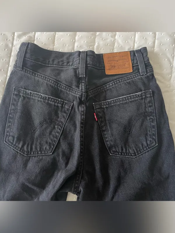 Levi’s Ribcage Wide Leg Black Jeans - Image 3