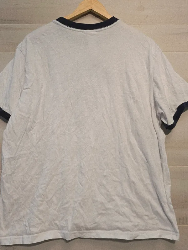 {XL} Disney Mickey Mouse Ringer Style Tee Navy Blue Trim - Image 7